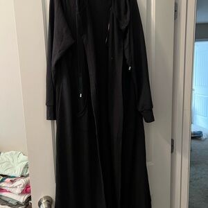 Ashley Stewart Black Trench Coat Minimalist Design